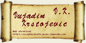 Vujadin Krstojević vizit kartica